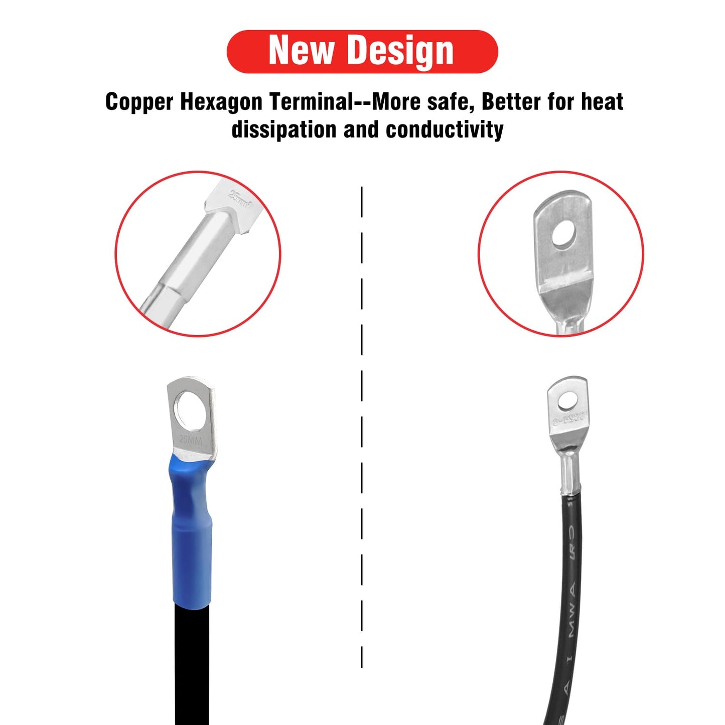 DIGI 4 AWG Battery Cables Copper Battery Inverter