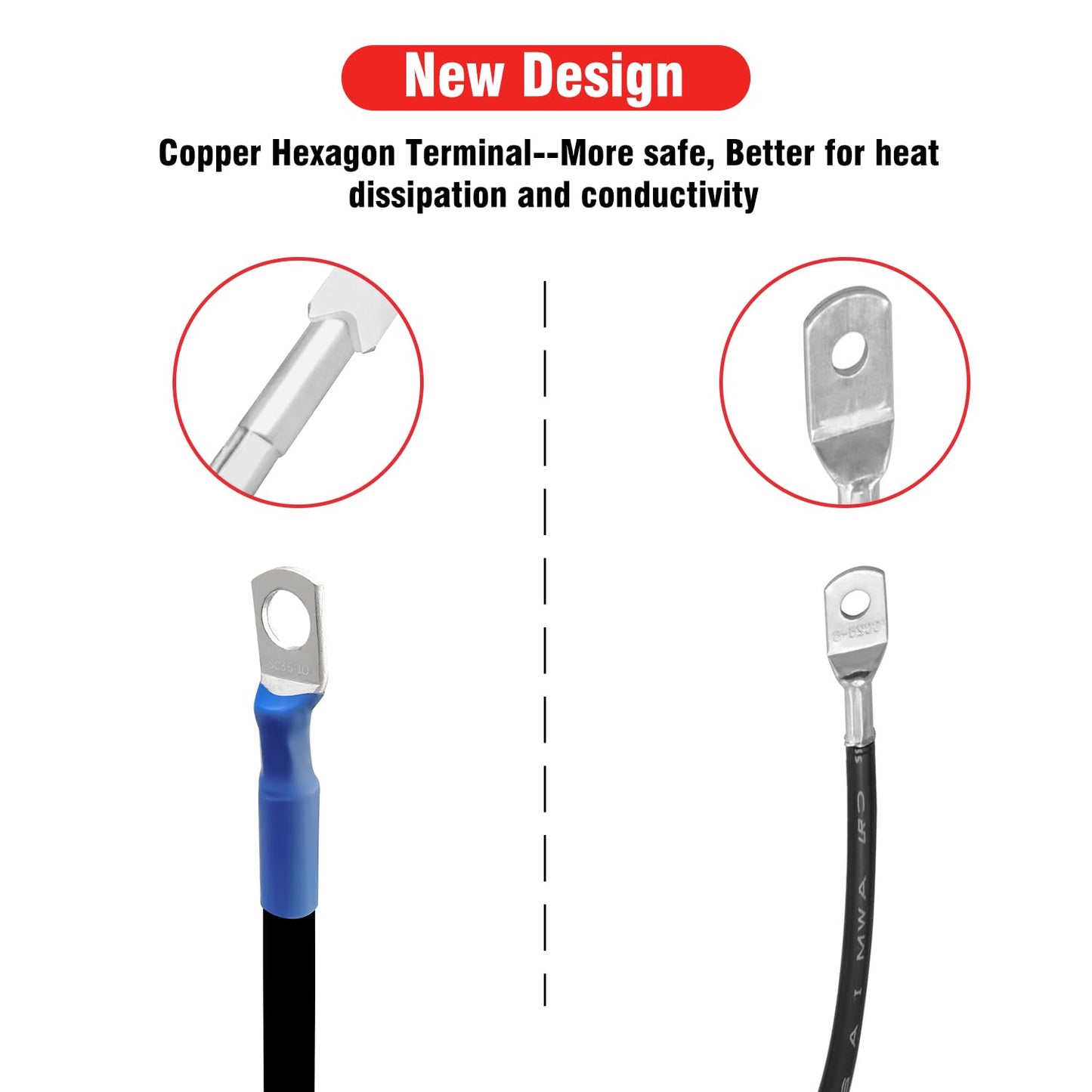 DIGI 4 AWG Battery Cables Copper Battery Inverter