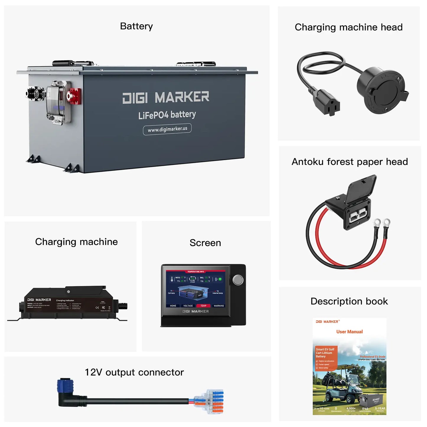 DIGI 48V 100ah Golf Cart Lithium Battery