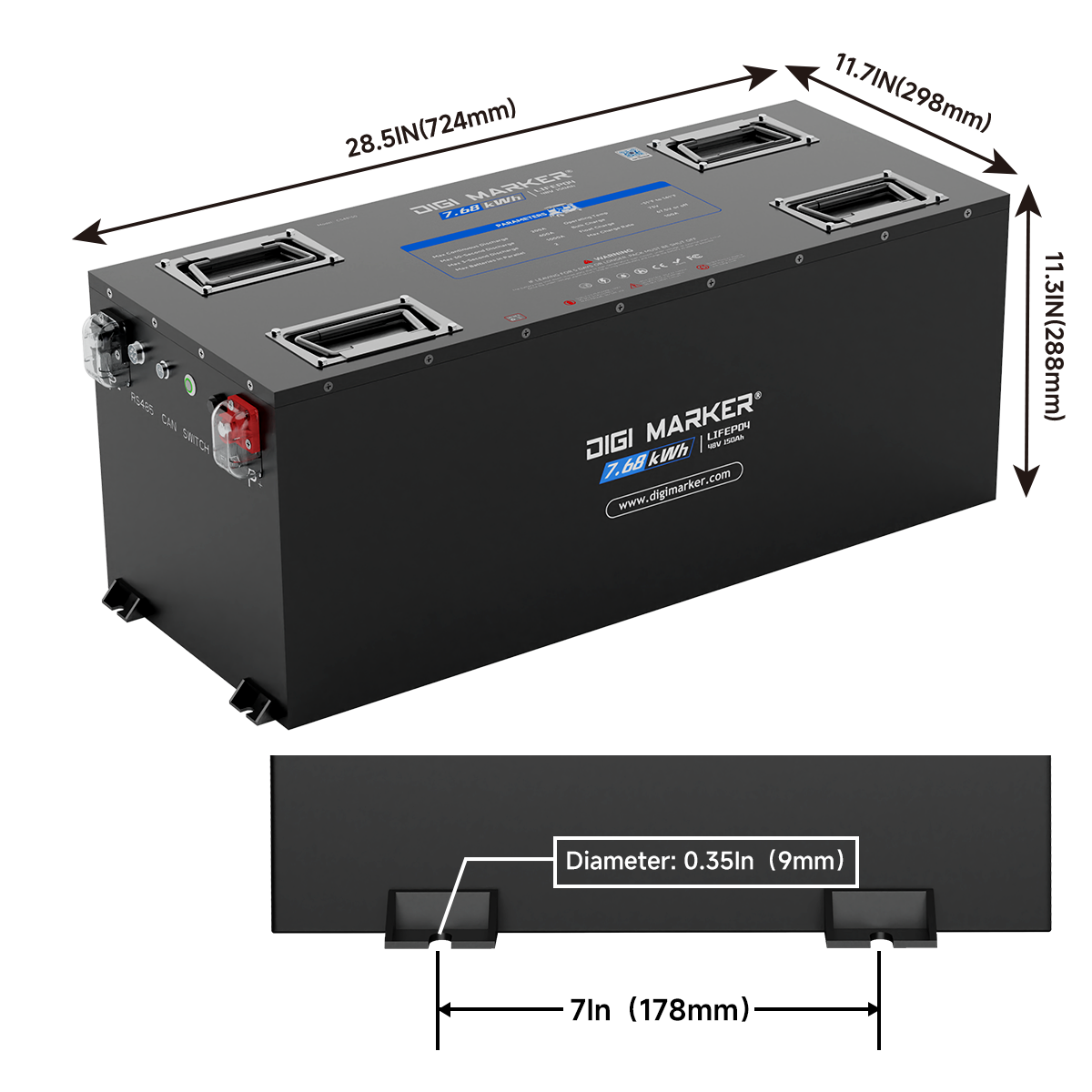 🔥 Digi Marker 48V 150Ah LiFePO4 Golf Cart Battery