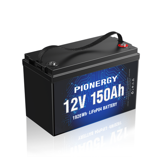 Pionergy 12V 150Ah LiFePO4: 100A BMS, 4000+ Deep Cycles