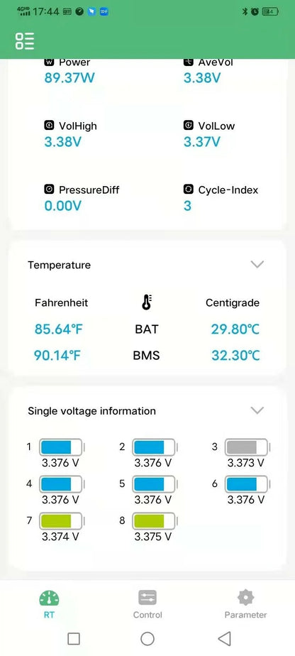 12.8V 100Ah LiFePO4 Battery 1280Wh With Bluetooth