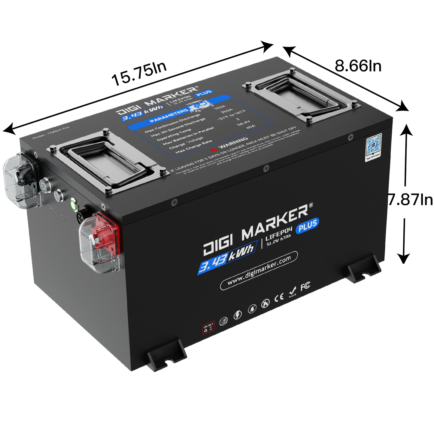 🔥DIGI CS-Plus 48V 67Ah-Golf Cart Lithium Battery