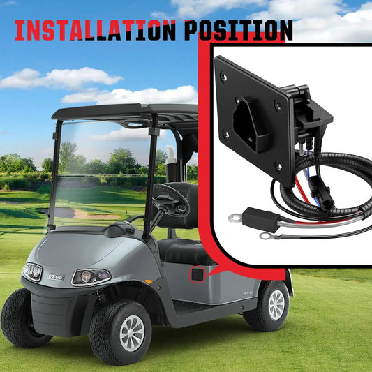 EZGO 48V Charger Receptacle with Wires for EZGO RXV & TXT 2008-UP ElectricEZGO 2Five 2010-UP Delta-Q
