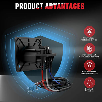 EZGO 48V Charger Receptacle with Wires for EZGO RXV & TXT 2008-UP ElectricEZGO 2Five 2010-UP Delta-Q