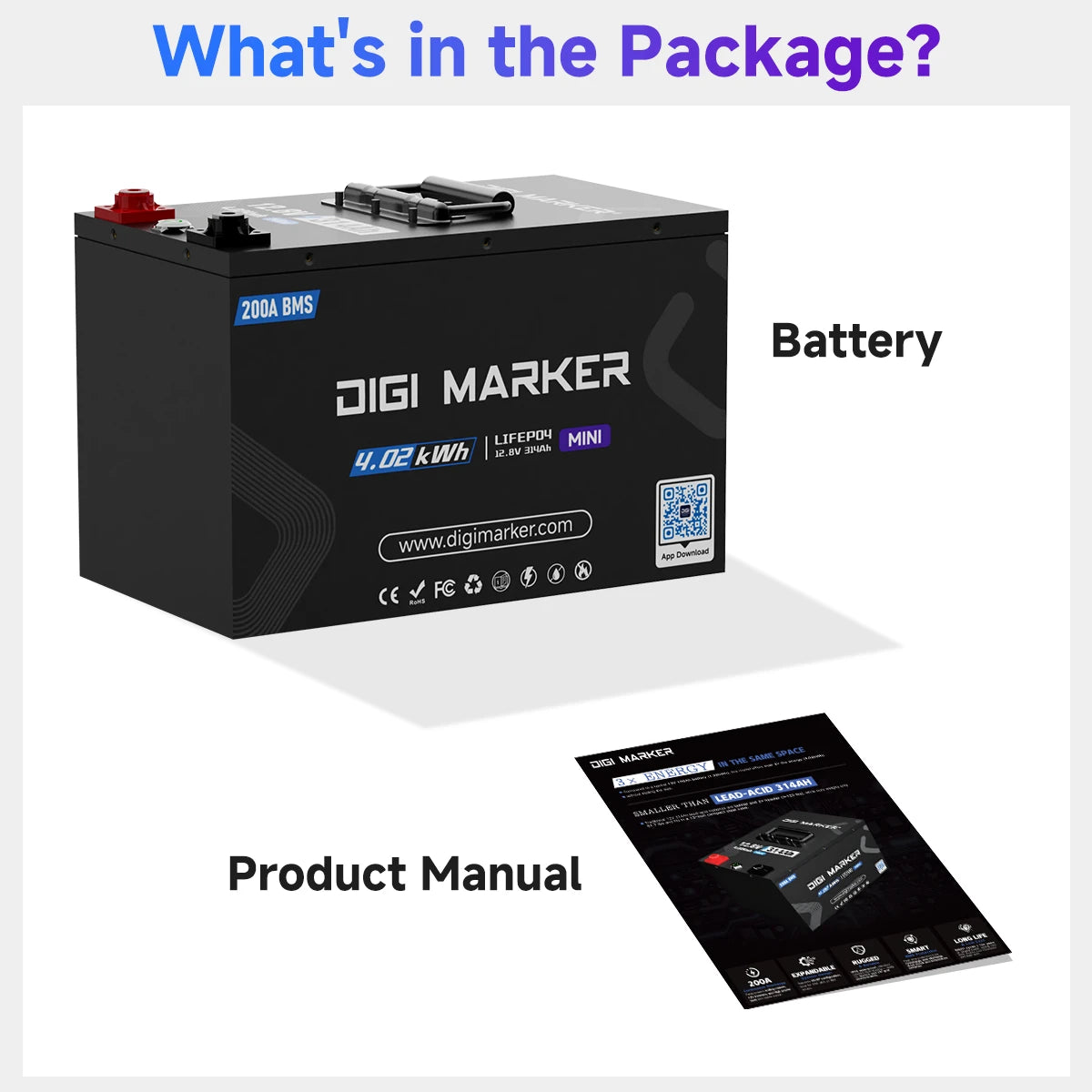 🔥DIGI CN-Plus Mini 12V 314Ah Lithium Battery BMS