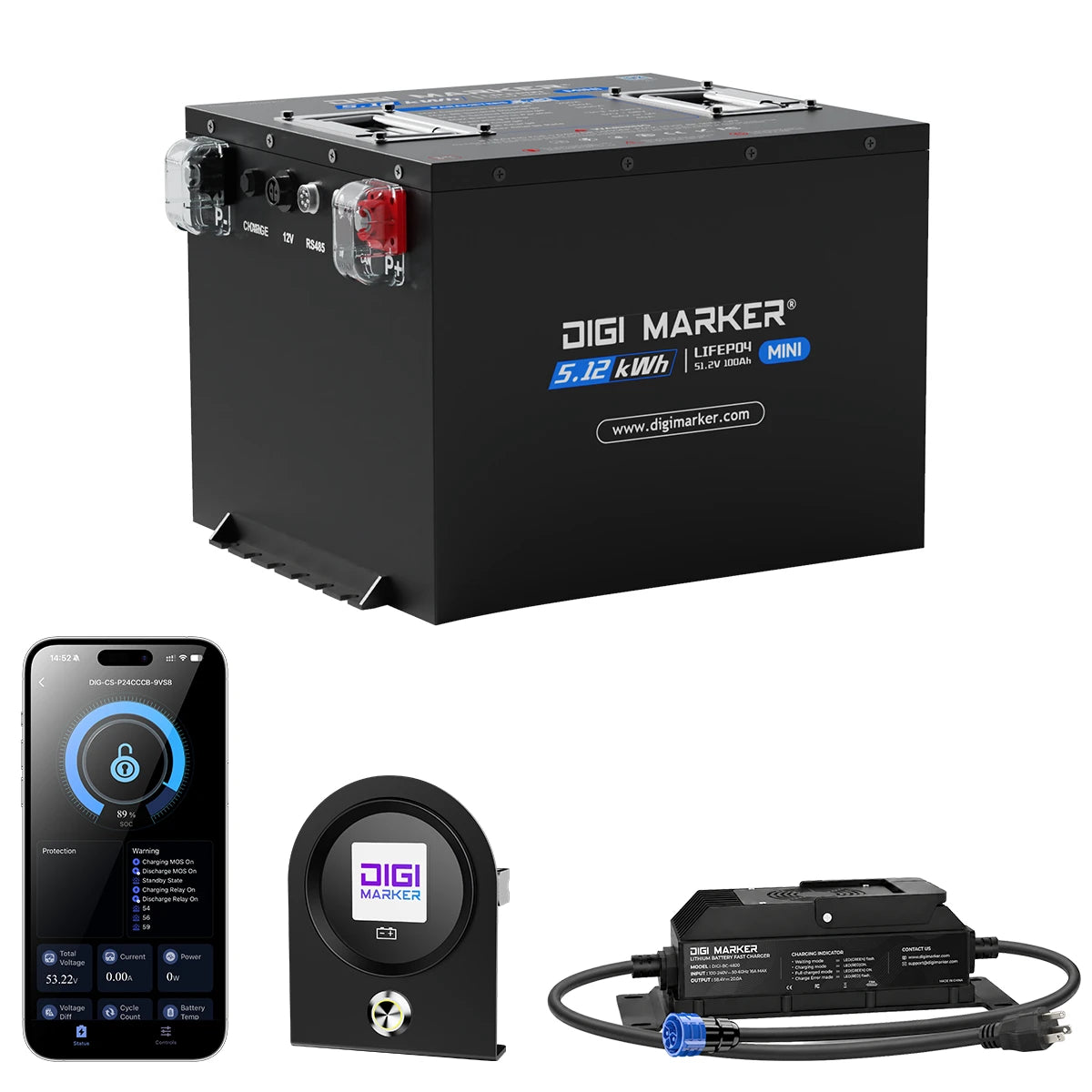🔥DIGI CS-Plus Mini 48V 100Ah Golf Cart Lithium Battery