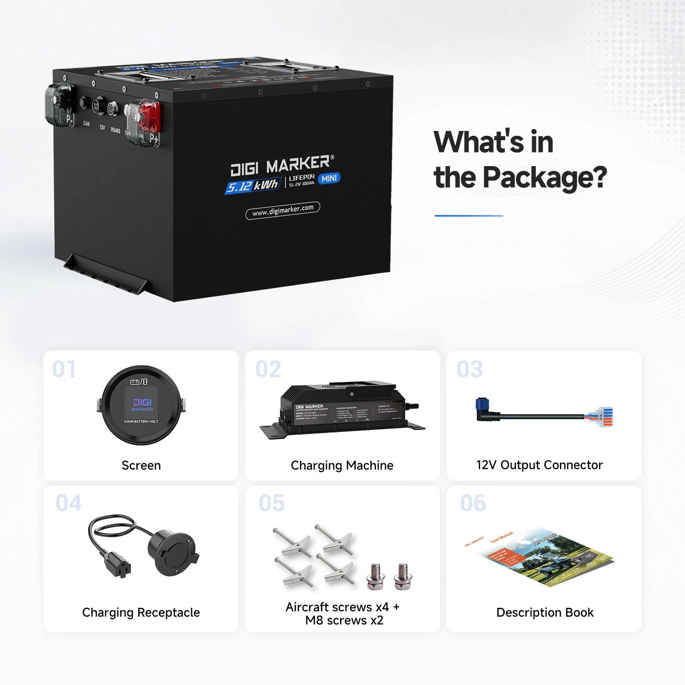 🔥DIGI CS-Plus Mini 48V 100Ah Golf Cart Lithium Battery