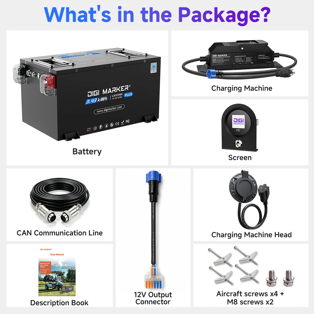 🔥DIGI CS-Plus 36V/48V 67Ah Golf Cart Lithium Battery