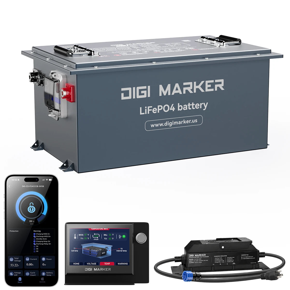 🔥DIGI HP 48V 105Ah Golf Cart Lithium Battery