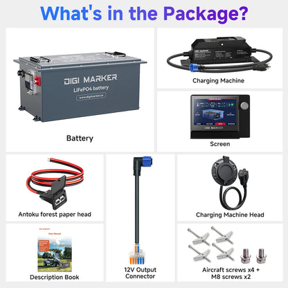 🔥DIGI HP 48V 105Ah Golf Cart Lithium Battery