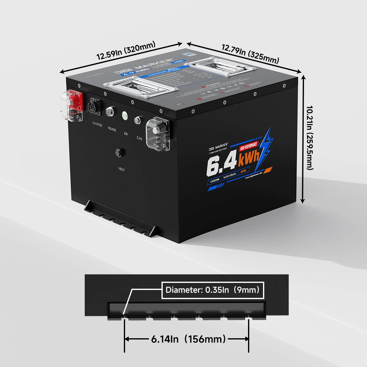 🔥DIGI HP-Mini 48V 125Ah Golf Cart Lithium Battery