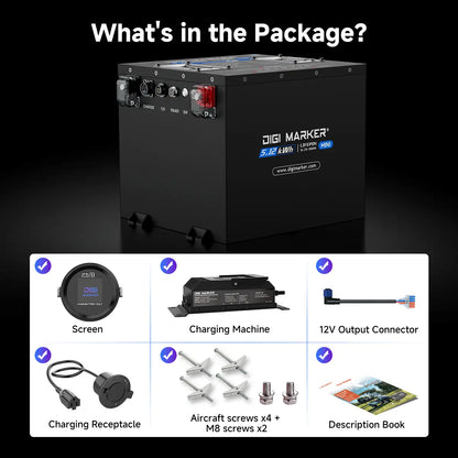 🔥DIGI CS-Plus 48V 67Ah/100Ah Mini-Golf Cart Lithium Battery