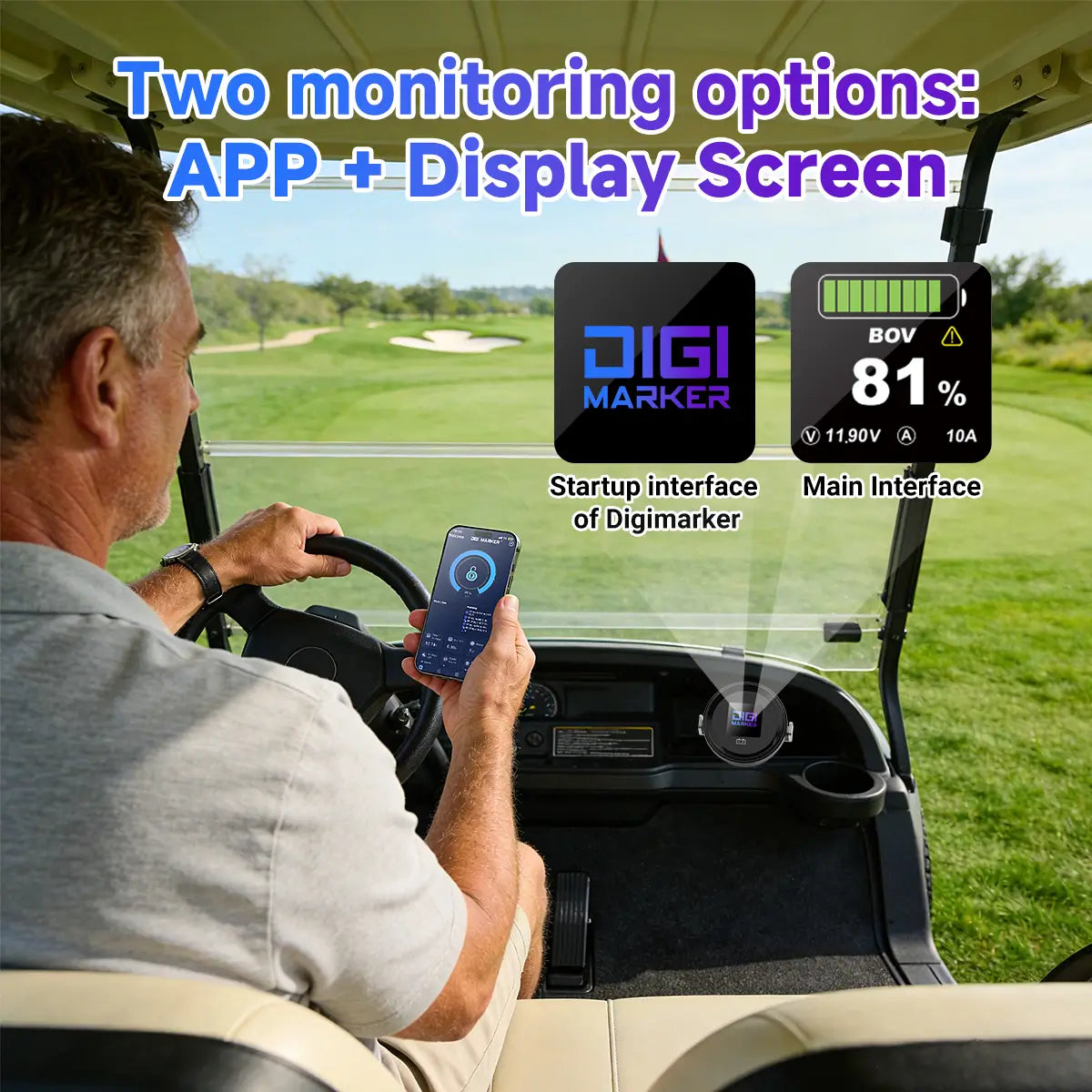 🔥DIGI CS-Plus 48V 67Ah/100Ah Mini-Golf Cart Lithium Battery