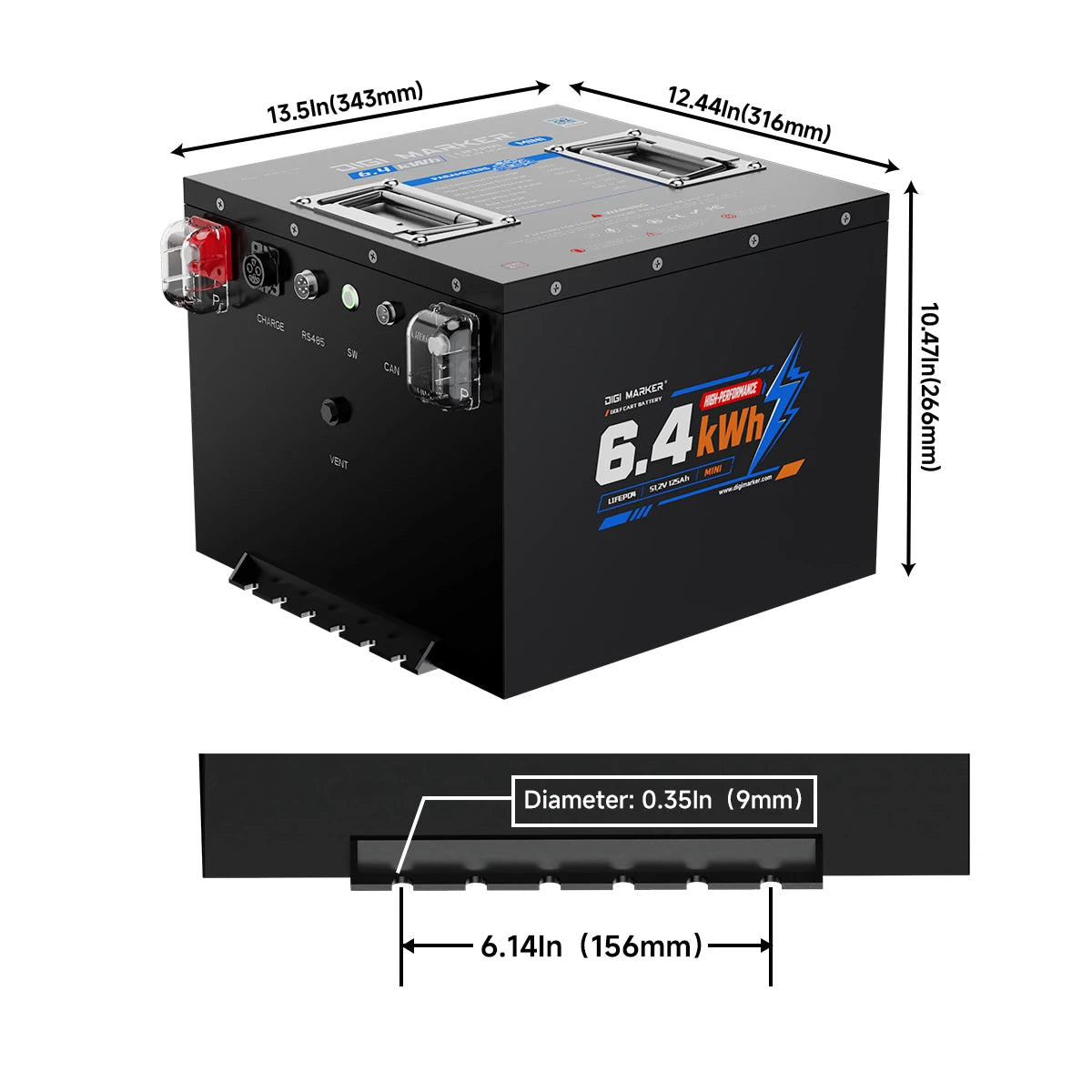 🔥DIGI HP 48V 125Ah Mini-Golf Cart Lithium Battery