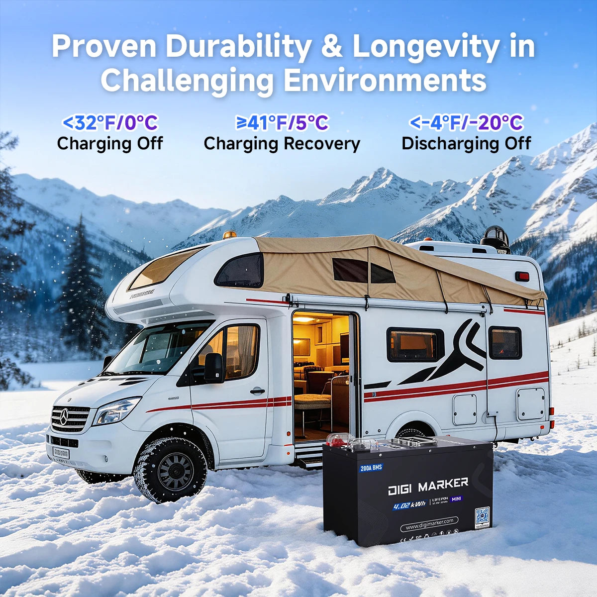 🔥DIGI 12.8V 314Ah Mini LiFePO4 Battery 200A BMS 4.02 kWh