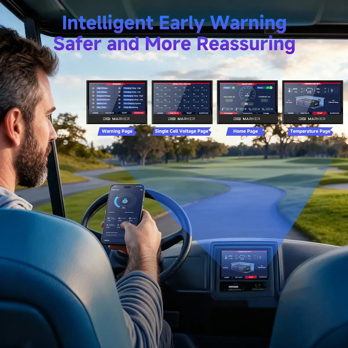 🔥DIGI CS-48V 100ah Mini-Golf Cart Lithium Battery