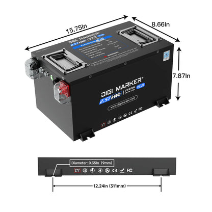 DIGI CS-Plus 36V 134Ah Golf Cart Lithium Battery, Ultra-long Range, 55 Miles, 300A Maximum Continuous Discharge