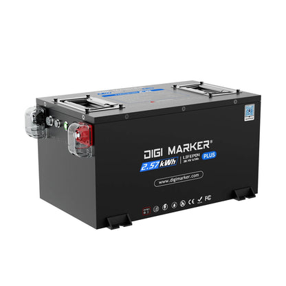 DIGI CS-Plus 36V 67Ah Golf Cart Lithium Battery, CAN Parallel Support, Built-in 12V Converter, Grade A Cells, Smart App