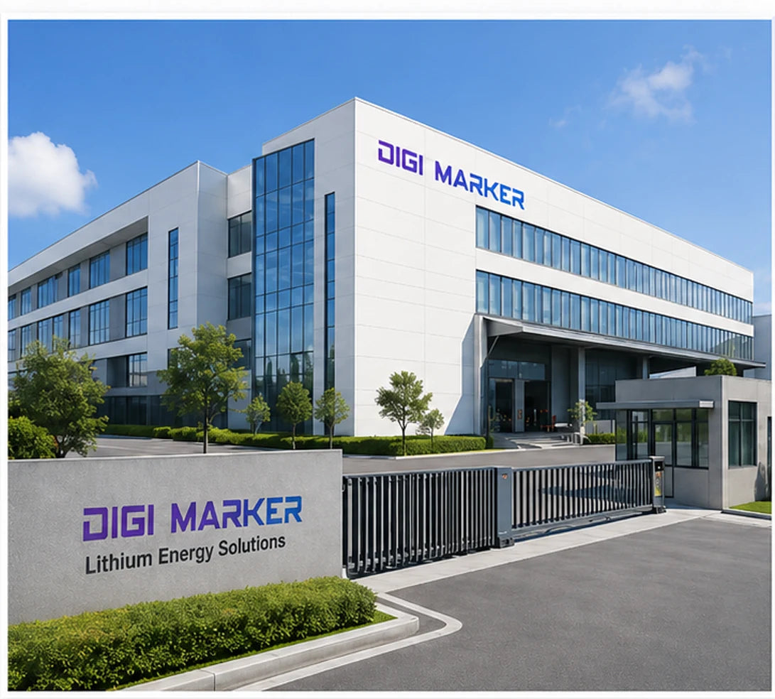 Modern DigiMarker-branded industrial building exterior